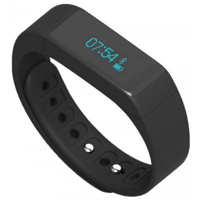 IKU Smartband W-007 Plus - Classic Black with Extra Red Strip
